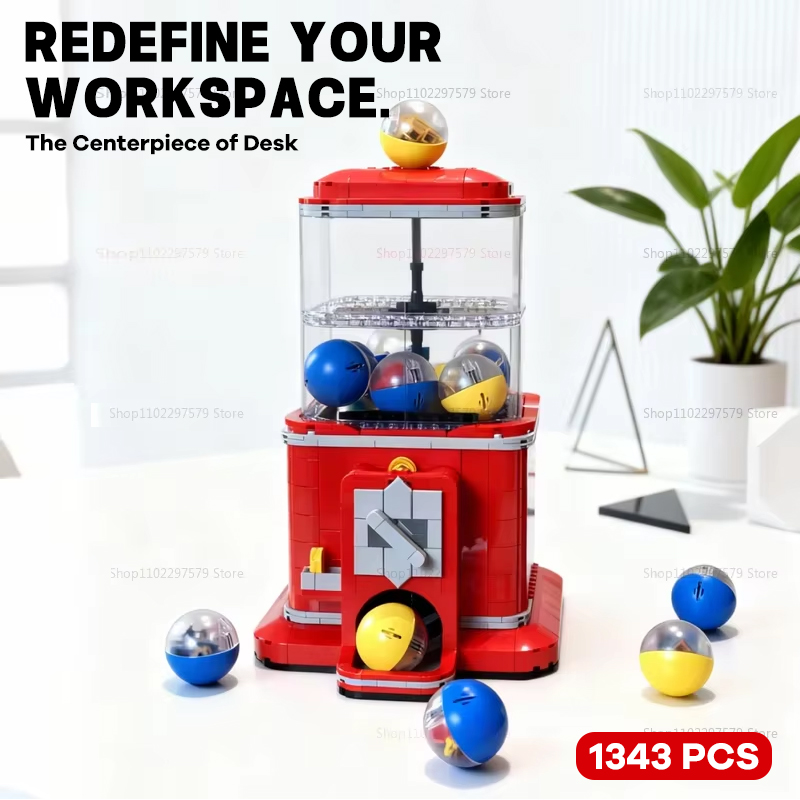 Coin Pusher Machine - Новый креативный конструктор-вендинговый автомат, 1343 детали,