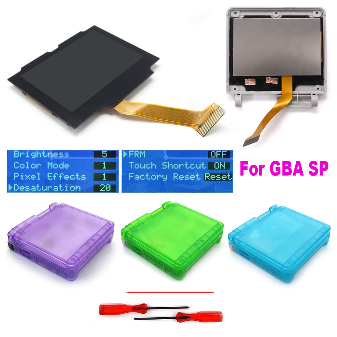 Lcd Screen Arcade - HISPEEDIDO Для GBA SP IPS V5: